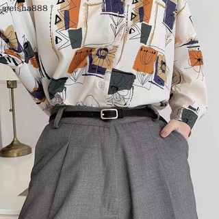 Meisha888 Retro Pháp Thắt Lưng Da Nữ Unisex Thắt Lưng Khóa Sang Trọng Thắt Lưng Nữ Quần Jean Thắt Lưng Nam Thắt Lưng Mỏng Thắt Lưng