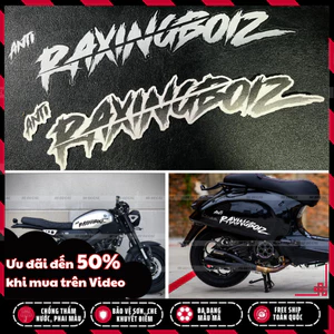 Tem Anti Raxingboiz decal sticker dán xe Wave Sh Sirius Vespa XSR | TMN - 019 | Decal in UV dán xe cao cấp chống nước