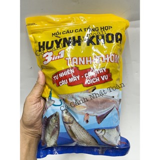 Mồi cám câu cá Huỳnh Khoa 3 in 1 tanh thơm (Túi 1kg)