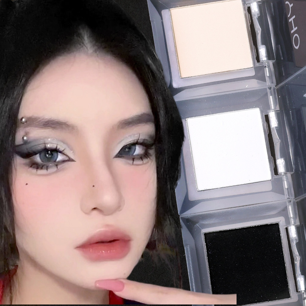 Bảng Phấn Mắt Đơn Sắc - Pearly Matte White Beige Highlights - Chống Thấm Nước Lâu Dài Làm Sáng - Phấn Mắt Shimmer Powder Pigment - Mỹ Phẩm Trang Điểm Da Mặt