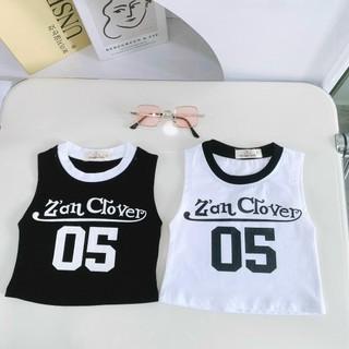 A27-Áo ba lỗ bé gái form croptop cho bé gái - Size 8-35Kg