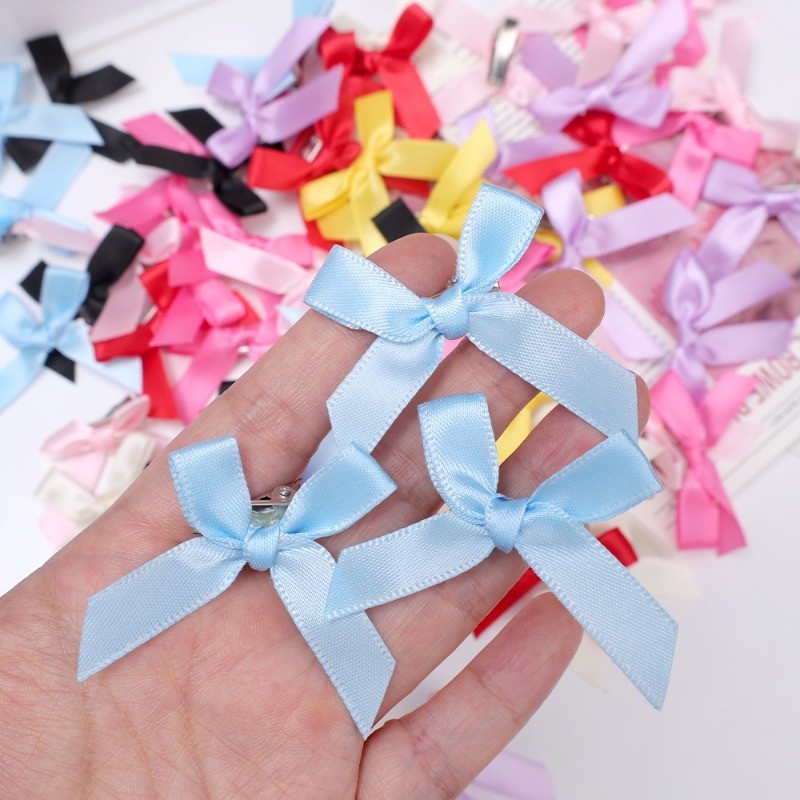 8 Chiếc Kẹp Tóc Nơ Ruy Băng Nhiều Màu Sắc Cho Nữ - Kẹp Tóc Mỏ Vịt Nơ Mini - Girls Side Bangs Barrette - Thời Trang Hàn Quốc Ngọt Ngào Dễ Thương - Phụ Kiện Tóc Phổ Biến