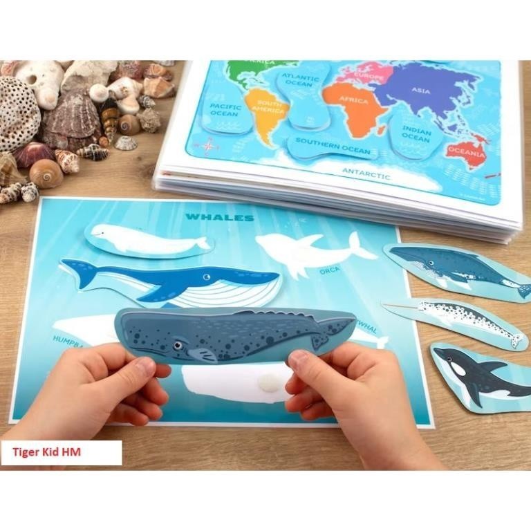 Đồ chơi Montessori Ocean Busy Book Đồ Chơi Giấy Tocaboca Tăng Khả Năng Sáng Tạo H12