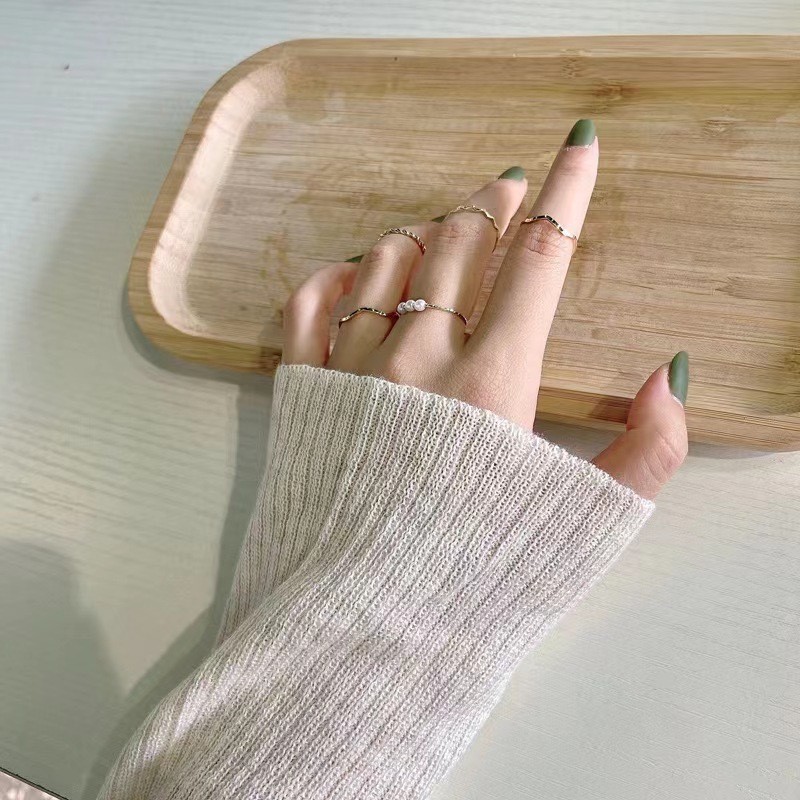 Thời Trang Người Phụ Nữ Nhẫn Đính Hôn Đơn Giản Dây Cưới Có Thể Thay Đổi Kích Thước Mở Trang Sức Người Phụ Nữ Quà Tặng Sinh Nhật
