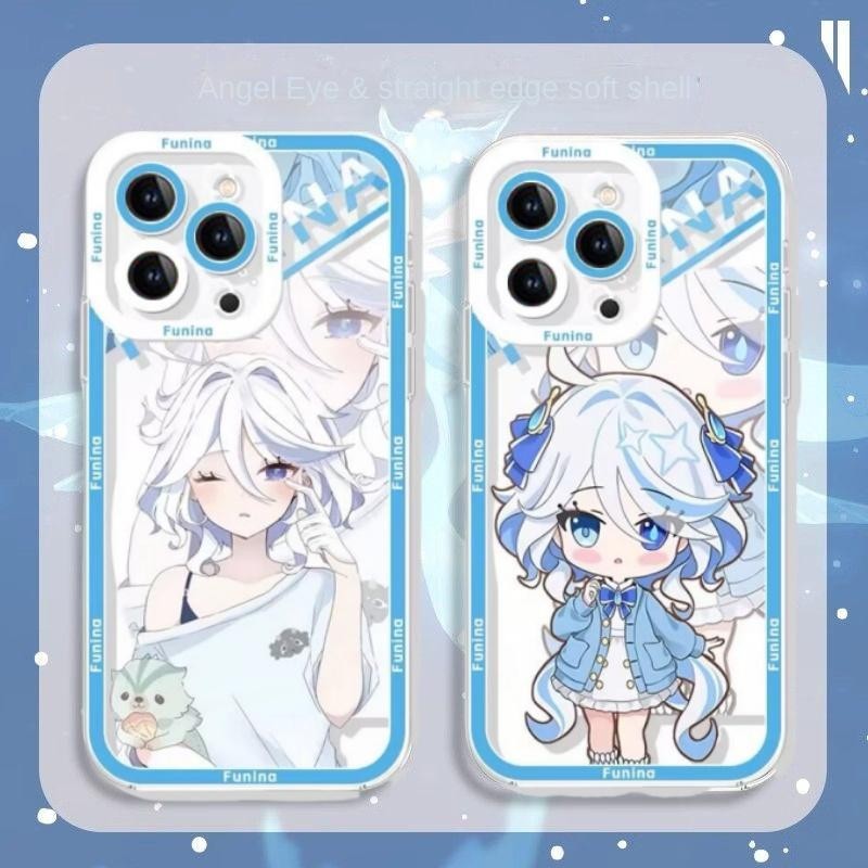 Vỏ Genshin Impact Furina Cho IPhone 15 14 13 Mini 11 12 14 Pro Max X XS Max XR 6 6S 7 8 Plus SE Vỏ Điện Thoại Hoạt Hình Anime Dễ Thương Trong Suốt