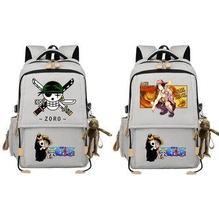 Ba Lô One Piece Luffy Cho Học Sinh Dung Tích Lớn Chống Thấm Nước Nhẹ In Hình Hoạt Hình Đa Năng Schoolbag