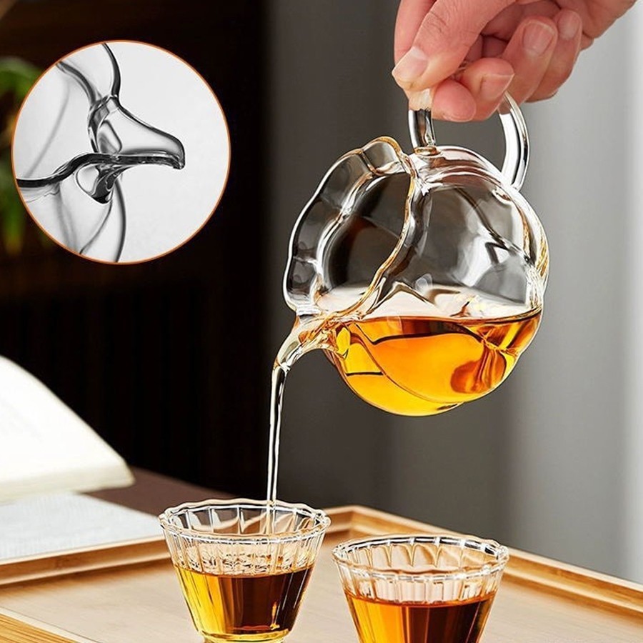 Tống Chuyên Trà Bằng Thủy Tinh Chịu Nhiệt Hình Quả Lê 300 ml