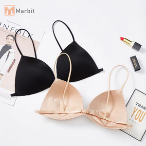 Marbit Nữ Gợi Cảm Áo Ngực Silicon Thoáng Khí Push up Bra Liền Mạch Áo Ngực Đồ Lót Áo Ngực Mới