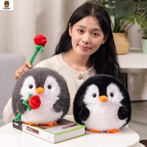 Rytanda Penguin Sang Trọng Đồ Chơi Gấu Bông Búp Bê Dễ Thương Hoa Hồng Chim Cánh Cụt Búp Bê Sang Trọng Làm Đầy Động Vật Quà Tặng Cho Sinh Nhật Trẻ Em Và Bạn Gái Quà Tặng
