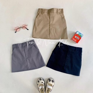 CV9-(Dưới 1m4) Chân váy chữ A kaki bé gái cực xinh - Size 8-40Kg