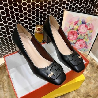 Giày cao gót nữ Mũi Vuông Khóa Vuông cực dễ thương - Kho Xưởng Bánh Bèo mã CaoGotGG đi rất êm chân