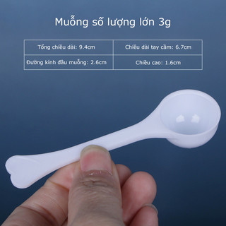 Combo 10 thìa đong định lượng sữa gia vị nấu ăn 1g 3g 5g 10g nhựa PP an toàn sức khỏe SUNND