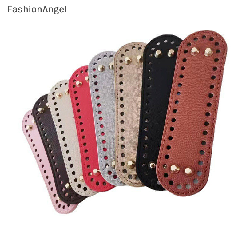 FashionAngel 1 Túi Linh Kiện Đáy Dài Cho Túi Dệt Kim Đế Da Handmade Có Lỗ DIY Móc Phụ Kiện TH