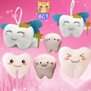 Bct Răng Sang Trọng Búp Bê Đáng Yêu Màu Hồng Răng Cổ Tích Sang Trọng Đồ Chơi Hoạt Hình Dễ Thương Giáo Dục Tiểu Học Mềm Nhồi Bông Gối Răng Ngộ nghĩnh Trang Trí Nhà Quà Tặng Sinh Nhật Cho Trẻ Em