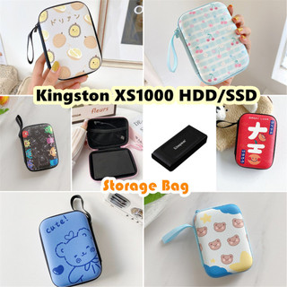 [imamura] Dành Cho Kingston XS1000 9.5x13.5cm HDD / SSD Túi Bảo Quản Ổ Cứng Di Động Hoạt Hình Đơn Giản Ổ Cứng Bên Ngoài Chống Thấm Nước Chống Rơi Túi Cho Phụ Kiện USB
