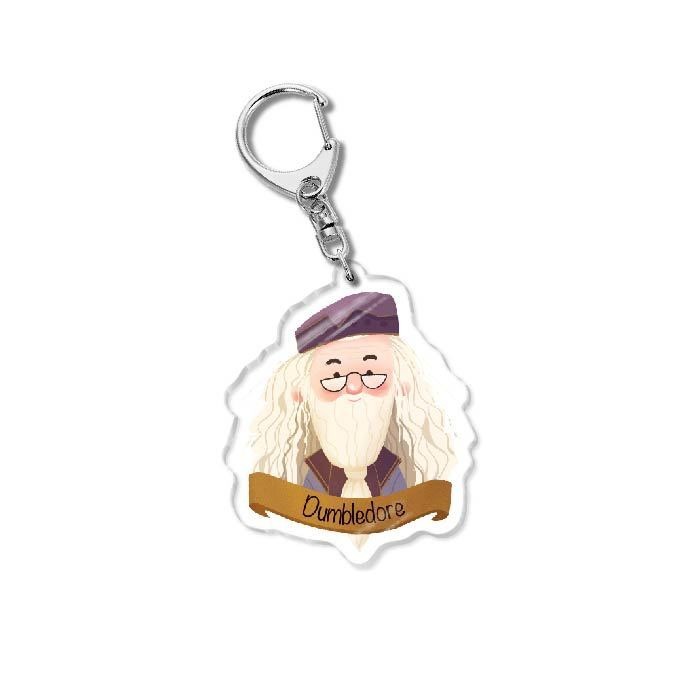 Harry Potter Hoạt Hình Móc Chìa Khóa Hermione Ron Dumbledore Snape Hagrid Ginny Luna Malfoy Acrylic Mặt Dây