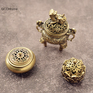 Gcdhome Túi Đồng Sen Jiuding Hương Rỗng Lư Hương Nóng Lư Hương