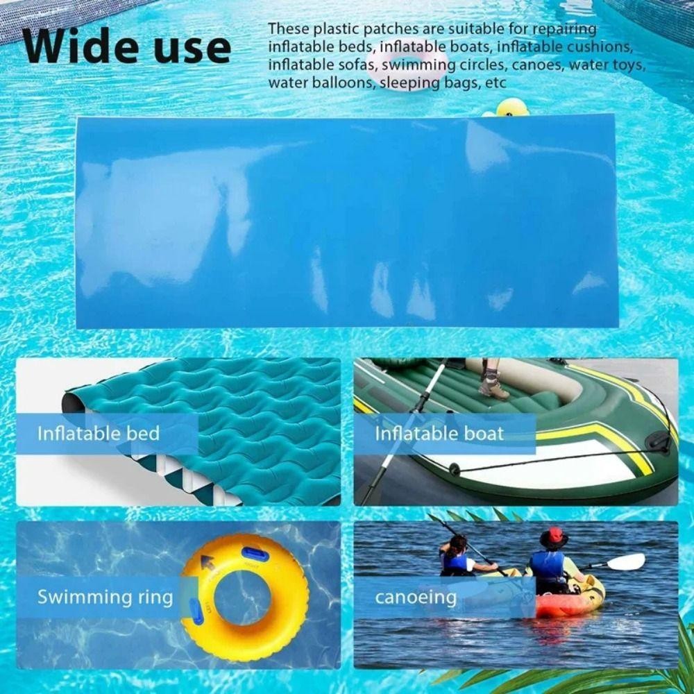 HOBBYIN 10 Miếng vá sửa chữa bể bơi, Bộ sửa chữa bể bơi đa chức năng tự dính, Sửa chữa dưới nước PVC cho keo dán bể bơi