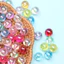 50 / 100 Chiếc 6MM-10MM Acrylic Iridescent Hình Tròn Hạt DIY Cho Trang Sức Làm Vòng Tay Vòng Cổ Bông Tai Dây Xích Điện Thoại Thời Trang