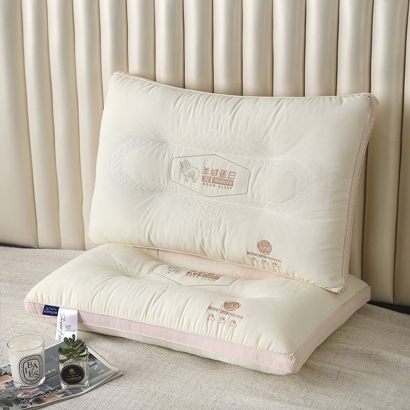 (RG99) Gối Massage Chất Liệu Vải Bông Dệt Kim Mềm Mại Thoáng Khí Giúp Thư Giã Đốt Sống Cổ Khi Nằm - MemMinbedding Luxury