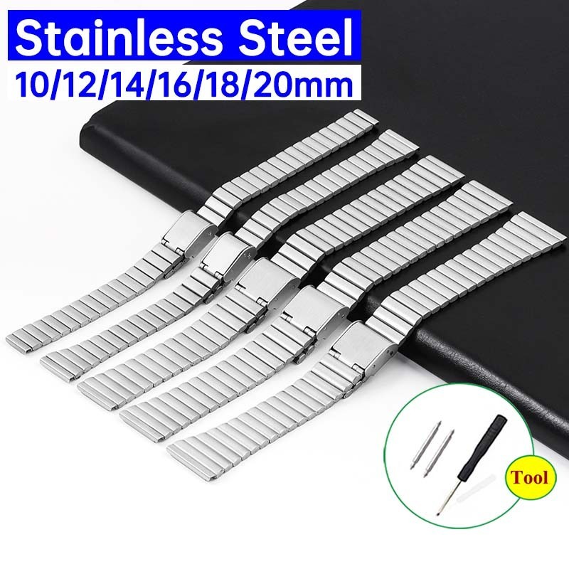 Dây đeo đồng hồ bằng thép không gỉ cỡ nhỏ cổ điển 10-20mm Dây đeo 10mm 12mm 14mm 16mm 18mm Vòng đeo tay cho đồng hồ cơ khí cho đồng hồ thạch anh nữ