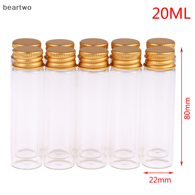 < Beartwo > 10 Cái 5 / 7 / 10 / 14 / 18 / 20ML Chai Thủy Tinh Nhỏ Lọ Thủy Tinh Kín Chai Chúc Chai Đẹp