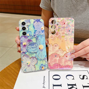 Ốp điện thoại Hoa Tranh Sơn Dầu Nghệ Thuật Cho Samsung Galaxy A55 A35 A54 A34 5G A53 A33 A25 A24 A23 A15 A13 A14 A32 A22 A05S A04S Ốp điện thoại Mềm