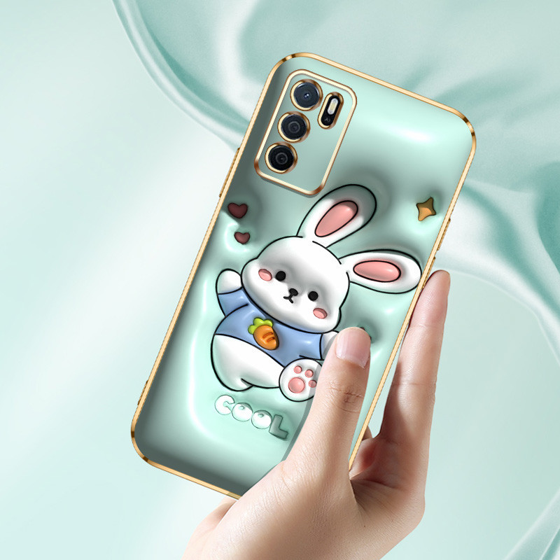 Ốp điện thoại họa tiết động vật dễ thương YBD cho OPPO Reno 12 Pro Reno 12F Realme C65 4G A3 Pro (Ấn Độ) Chất liệu TPU siêu mỏng mạ điện