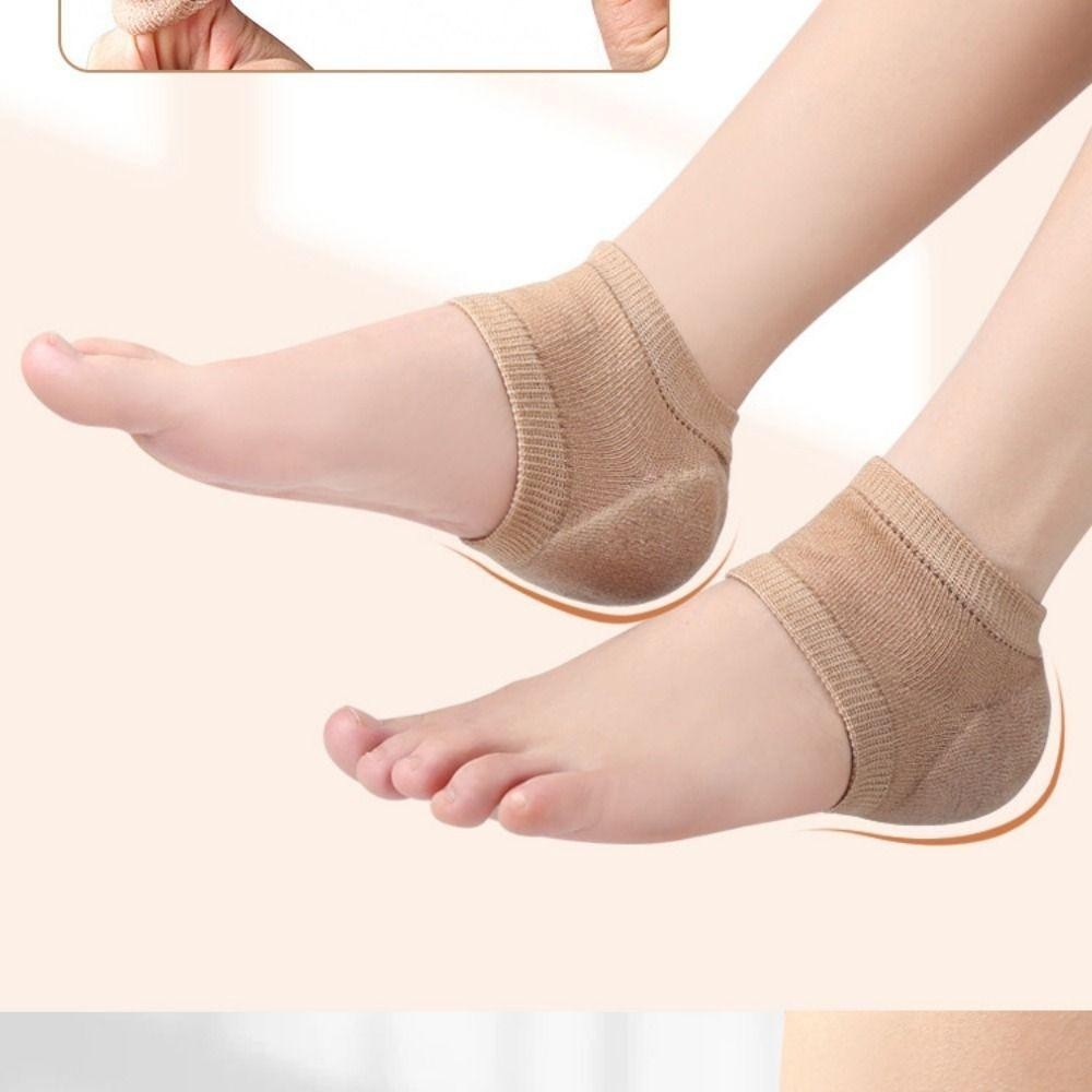 Vỏ bảo vệ gót chân HOBBYIN, Tất gót chân bằng silicon dưỡng ẩm Plantar Fasciitis, Sửa chữa da Fasciitis Hỗ trợ giảm đau Miếng đệm giày Chăm sóc bàn chân