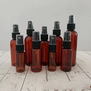30 / 50 / 60 / 100ml chai xịt chống ánh sáng màu nâu PET phun sương mịn chai khử trùng cồn chai xịt nước