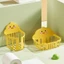 Hộp đựng khăn giấy DAYBREAK, Giá đựng đồ vịt nhỏ màu vàng treo tường, Họa tiết hoạt hình dễ thương Không cần đục lỗ Giá đỡ khăn giấy vệ sinh liền mạch