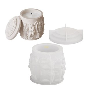 Flgo Silicone Hộp Trang Sức Khuôn Nhựa Dính Khuôn Tượng Thiên Thần Hộp Đựng Khuôn Thích Hợp Cho Đồ DIYs Lưu Trữ Chứa