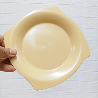 Đĩa phíp vuông màu vàng kem nhựa phíp melamine