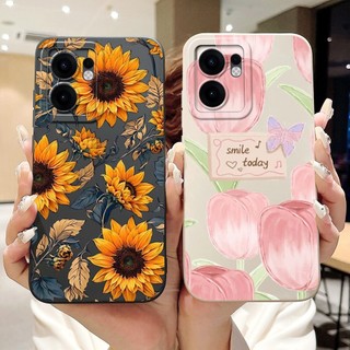 Dành Cho OPPO Reno13 F 4G 5G CPH2699 CPH2701 Vỏ Bướm Hướng Dương Hoa Tulip Đẹp Reno 13F 13FS Vỏ Điện Thoại Thạch Silicon Mềm
