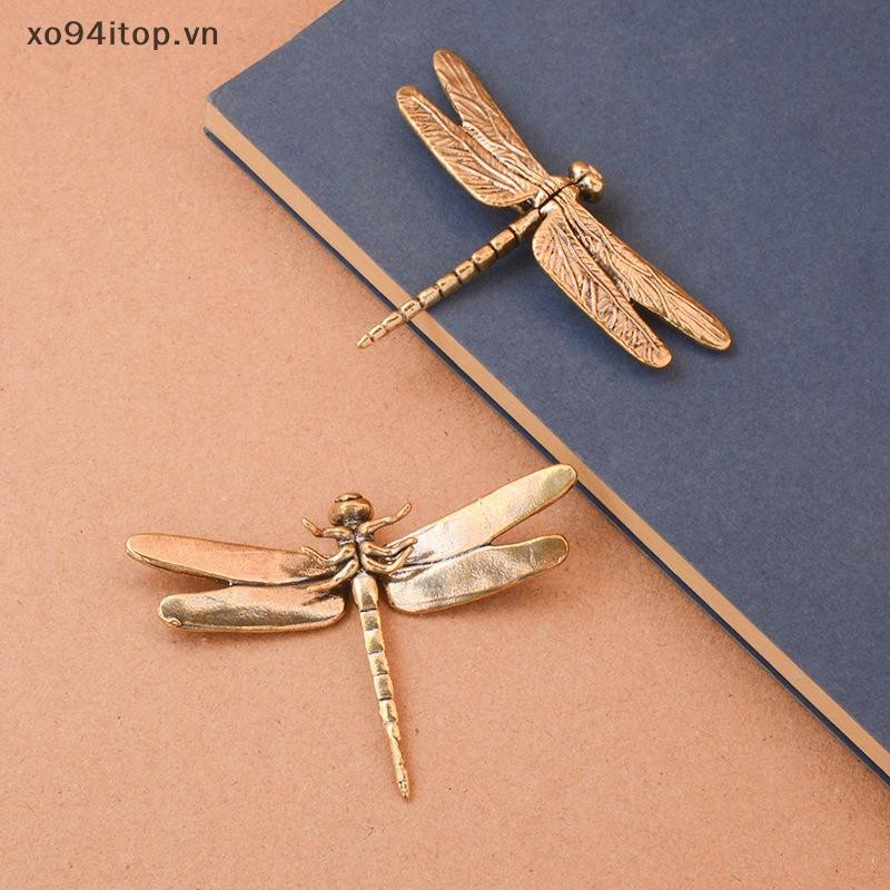 Xoitop 1 Mô Phỏng Đồng Chuồn Chuồn Trang Trí Cổ Côn Trùng Tượng Nhỏ Trang Trí Bàn Làm Việc Thủ Công Trà Thú Cưng Phong Thủy Sưu Tập VN