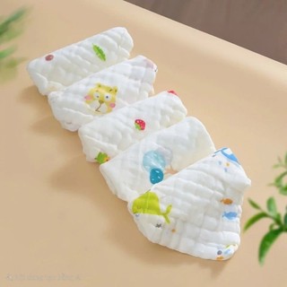 Combo 5 khăn sữa xô sơ sinh 6 lớp chất liệu organic cotton mềm thoáng khí thấm hút tốt.