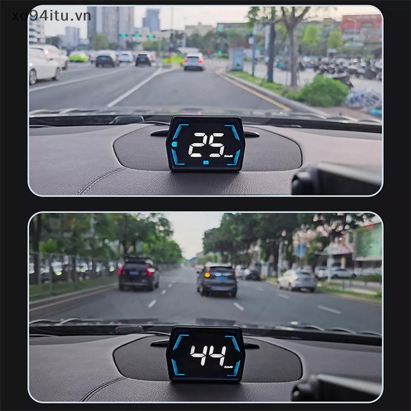 XOITU Báo động quá tốc độ Phụ kiện ô tô G20 cho ô tô Xe tải Xe buýt GPS kỹ thuật số La bàn Đồng hồ tốc độ Phông chữ lớn Lên màn hình ô tô HUD VN