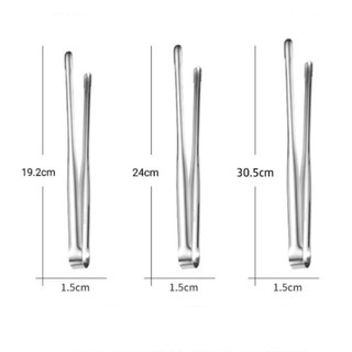 SCANDIFY 1 Cái Kẹp Thịt Nướng, Kẹp Bánh Mì Dày Kéo Dài, Kẹp Thực Phẩm Đa Năng Inox 304 Chống Trơn Trượt Đồ Dùng Cắm Trại