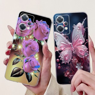 Dành Cho Oppo K10x 5G PGGM10 Vỏ Mới Phong Cách Trái Tim Tình Yêu Hoa Silicon Mềm Trong Suốt TPU Ốp điện thoại Cho OPPOK10x Ốp điện thoại