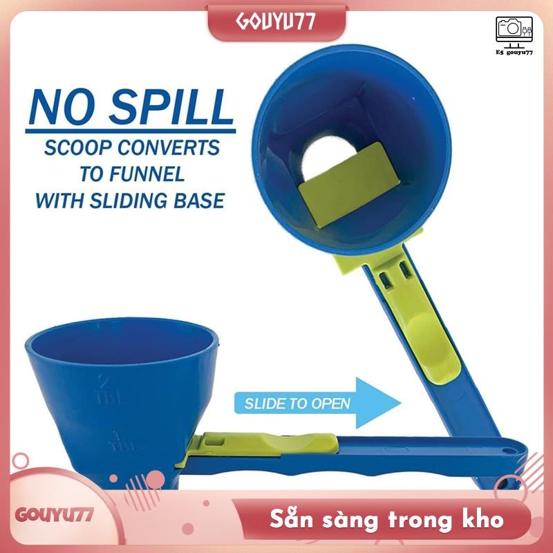 [Gouyu77] Cho Muỗng Trượt, Muỗng Phễu Tập Gym, Phễu Bột Protein, Phễu Muỗng Tập Luyện Trước, Phễu Đo, Muỗng Bột