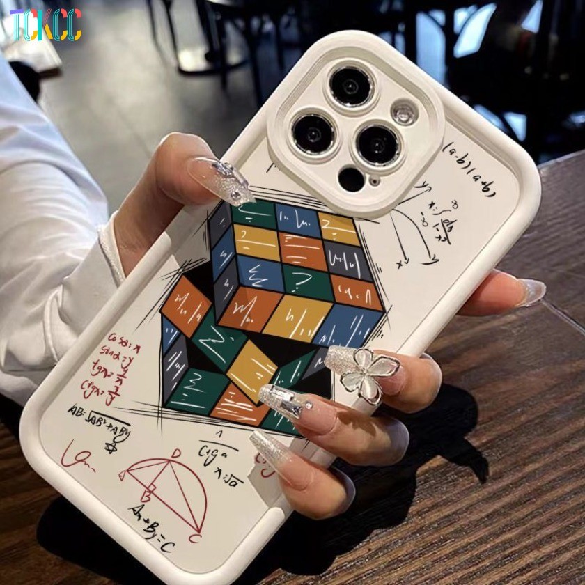 Ốp Điện Thoại Họa Tiết Bi-a Khối Rubik Cho Samsung S25 Plus S25 Ultra A16 A26 A36 M55 M54 M51 M34 M35 Mắt Thiên Thần Vỏ Mềm Chống Sốc