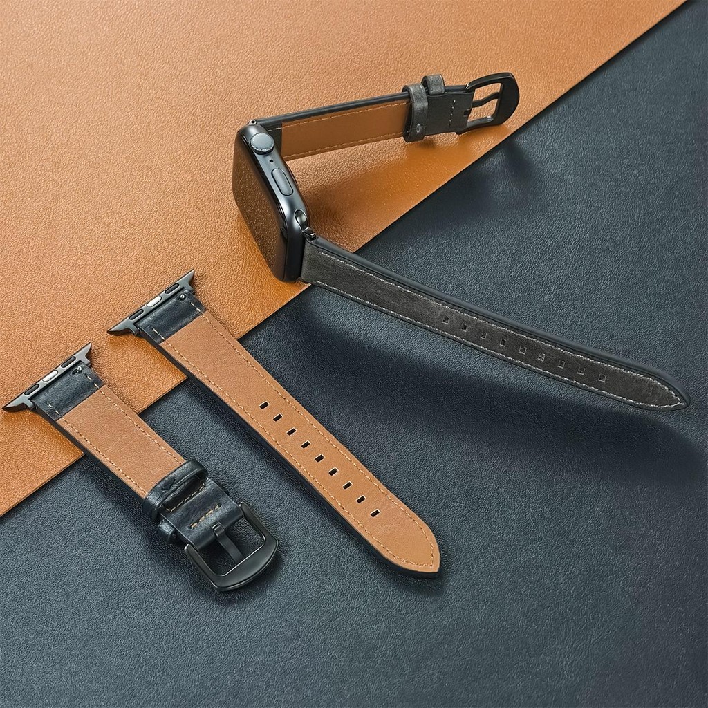 Dây da nam công sở cho Apple Watch Series11 / 10 46mm 42mm Ultra3 / 2 / 1 49mm 9 7 8 3 4 5 6 SE 45mm 44mm 41mm 40mm 38mm