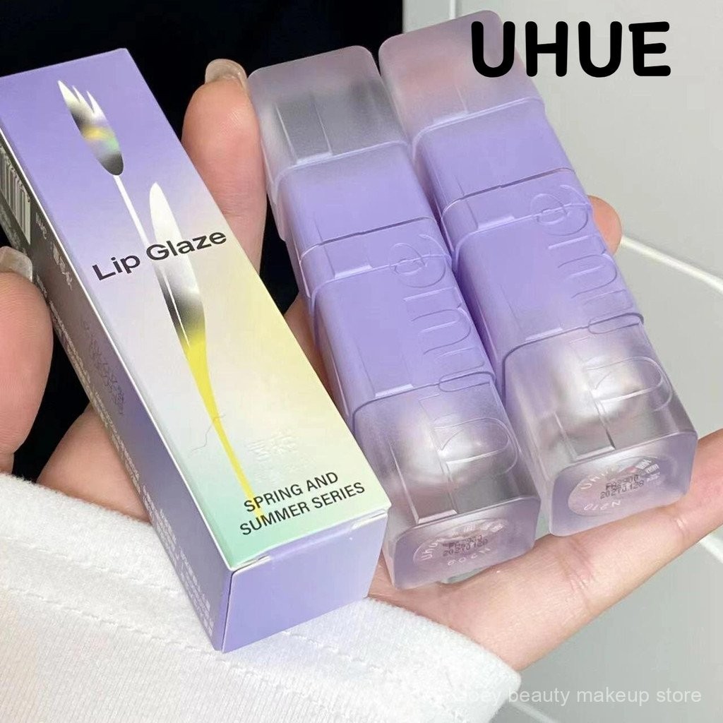 Uhue Son bóng mờ holographic mùa xuân & chênh lệch nhiệt độ, son bóng môi căng mọng, son bóng nước, son bóng thủy tinh, son bóng gương TK9H