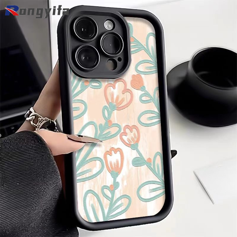 Ốp Điện Thoại Graffiti Hoa Cho Vivo IQOO Z9 Turbo + Lite Z9X Z8 Z7 Z7X Z7i Z6 Z1 Pro Z6 Z6X Z5 Z5X Z3 Z1X U5X U5 U5E U3X U1X U1 5G Vỏ Hoạt Hình Dễ Thương Chống Rơi Ốp Lưng Mềm