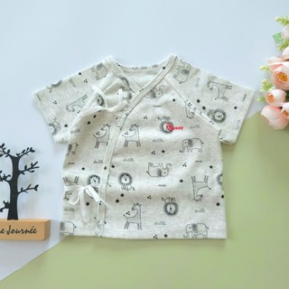 Áo cột dây ngắn tay mùa hè chất thun cotton cho bé 3-6kg
