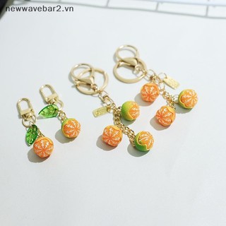 [Mới] Mô Phỏng Dễ Thương 3D Cam Có Lá Móc Khóa Mặt Dây Chuyền Trái Cây Móc Khóa Túi Charm Chìa Khóa Tai Nghe Phụ Kiện Mặt Dây Chuyền Điện Thoại Quà Tặng Trang Sức.