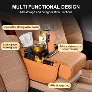 Xoiotop Xe Tay Còn Lại Hộp Đựng Khăn Giấy Xe Tải Xe Trung Tâm Hộp Điều Khiển Mở Rộng Tay Đệm Mềm Khuỷu Tay Hỗ Trợ Giá Đỡ Cốc Tổ Chức Túi VN