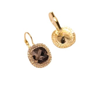 ❣️Nhẹ Sang Trọng Cao Cấp Retro Bông Tai Đen Cam Hồng Pha Lê Sang Trọng Bông Tai Khóa Tai Tinh Tế