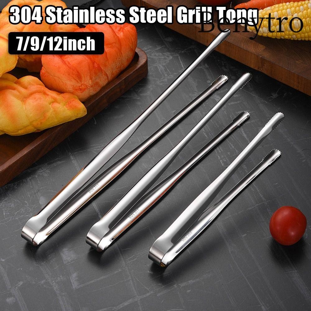 Benytro 1 Cái Kẹp Nướng, Kẹp Thực Phẩm Inox 304 Chống Trơn Trượt, 7 / 9 / 12Inch Đa Năng Dày BBQ Bít Tết Kẹp Phụ Kiện Tiện Ích Nhà Bếp