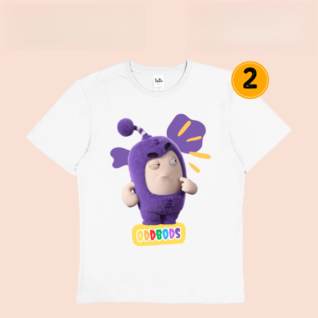 Oddbods Áo phông Jeff Kids thiết kế hoạt hình dễ thương thời trang & thoải mái cho trang phục hàng ngày của trẻ em